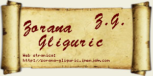 Zorana Gligurić vizit kartica